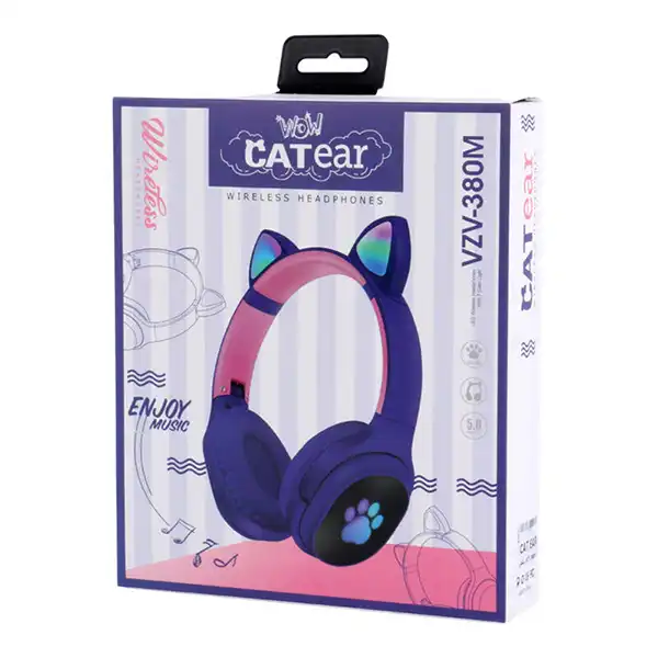 هدفون بلوتوثی گوش گربه ای مدل Cat Ear VZV-380m
